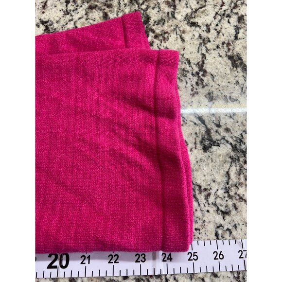 Boston Proper Chain Neck Sweater M Hot Pink Glam Knit Top Gold Accent Barbiecore - Picture 8 of 9